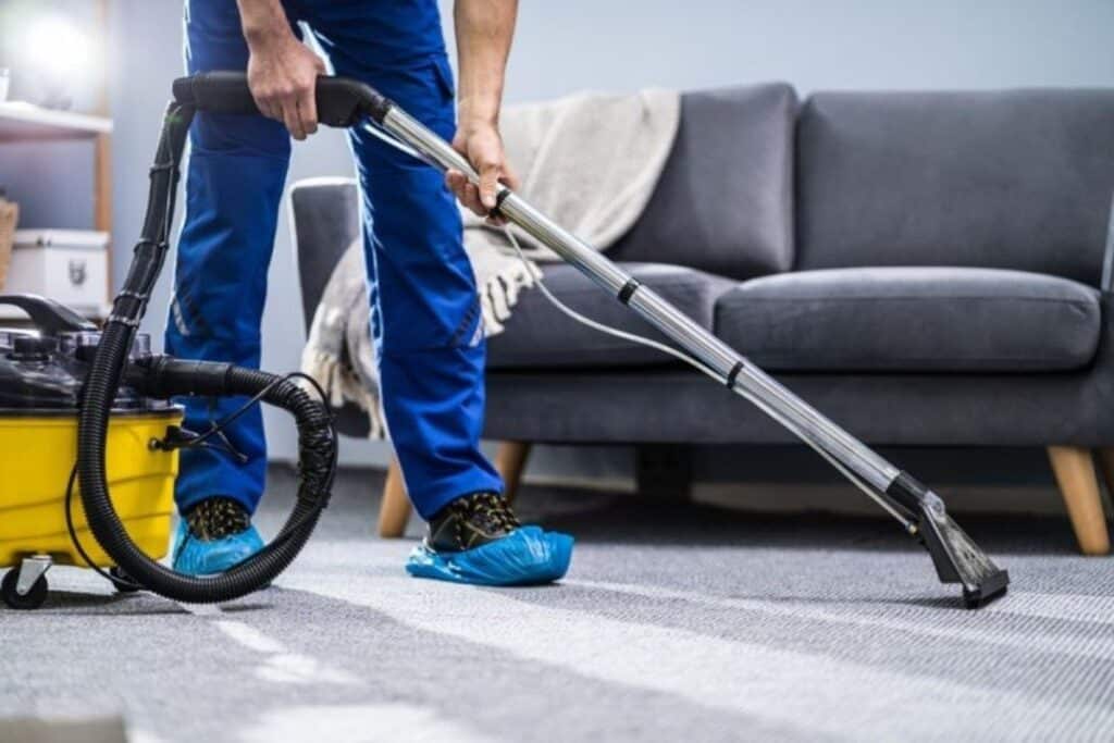 Vacuuming a Nashville Home