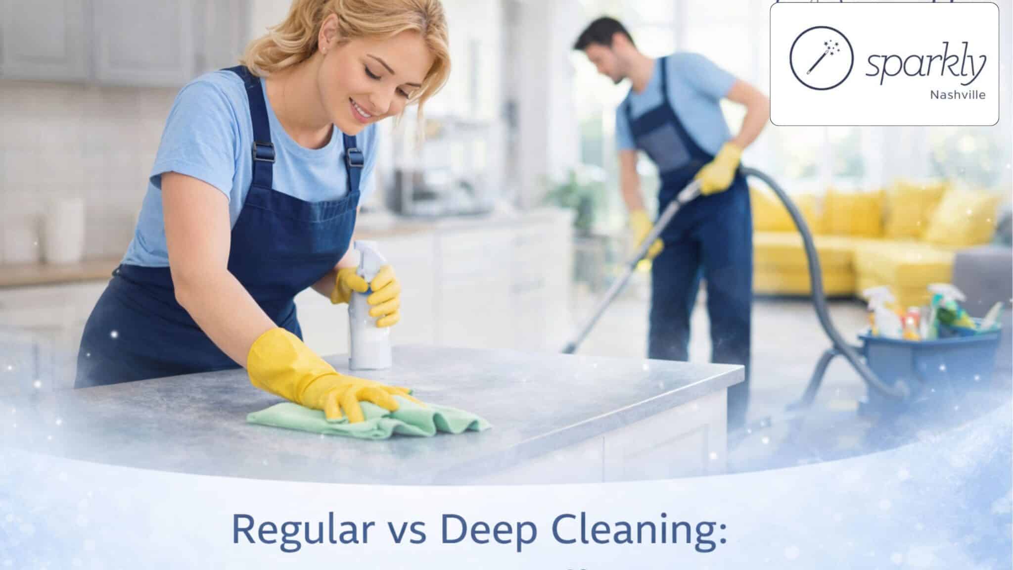 Cleaning comparison in a home setting.